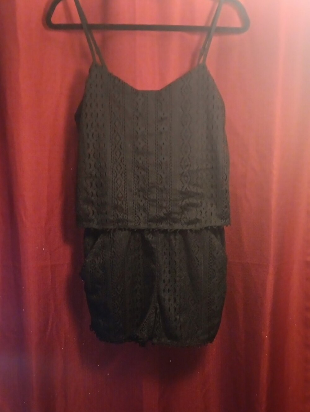 American Rag Black Lace Romper